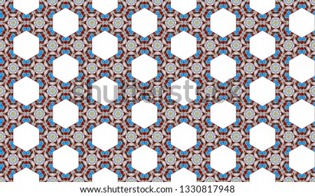 Colorful seamless horizontal hexagonal pattern