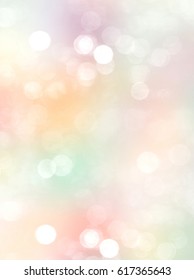 Colorful Soft Light Blurred Easter Spring Background.Defocused Pale Wallpaper.Rainbow Colors Vertical Backdrop.