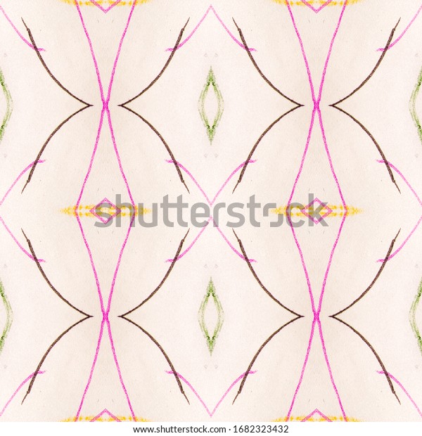 Colorful Soft Sketch. Colored Pen Pattern.\
Seamless Template. Line Elegant Pen. Beige Background. Geometric\
Paint Texture. Colorful Rustic Print. Craft Drawing. Ink Pencil\
Drawing. Classic\
Print.