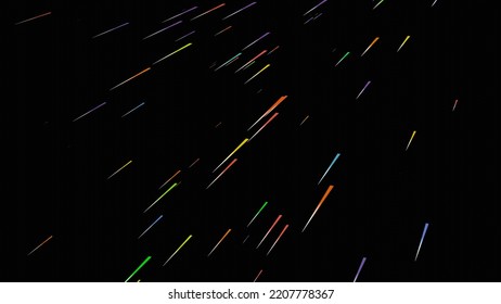 Colorful Space Ship Fleet In Light Speed With Star Field In Background (3D Rendering)