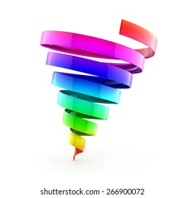 Colorful Spiral Ribbon