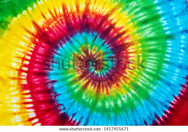 Colorful Spiral Tie Dye Pattern Abstract Stock Illustration 1417455671