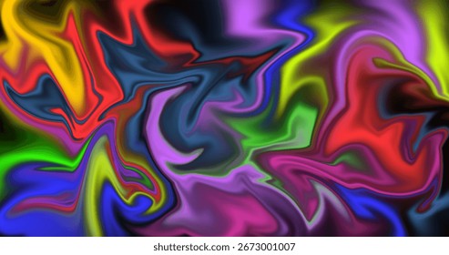 A colorful splash of geometric patterns, fluid brush strokes, and vibrant textures layered together, giving a creative and artistic impression.