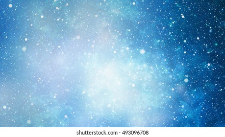 Colorful Starry Night Sky Outer Space background - Shutterstock ID 493096708