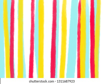 Colorful stripes paint like chalk style abstract background
