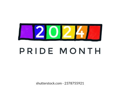 Colorful strips of rainbow color of pride month 2024. Concept, welcome lgbt new year coming celebration. LGBTQ+ community. Celebrate around the world. Support human right of gender diversity. - Powered by Shutterstock