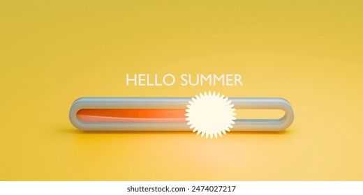 Colorful Summer background layout banners design. Greeting card, 3d render. - Powered by Shutterstock