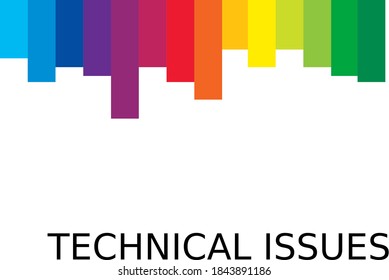 Colorful Symbol Illustrating Technical Issues For Example In A Virtual Team