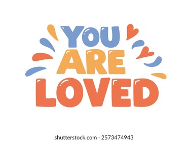 Colorful text with hearts and splashes. Vector illustration design. - Powered by Shutterstock - Get 15% off with code: PIKWIZARD15
