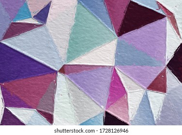 Colorful triangles pattern with a rough texture background. Background texture wall and have copy space for text. Picture for creative wallpaper or design art work.