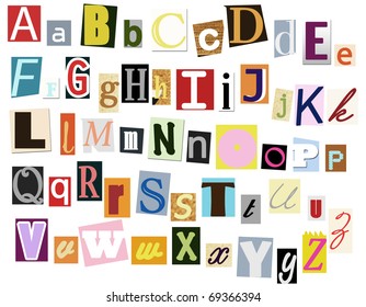 Colorful Typography Alphabet Letters - Shutterstock ID 69366394