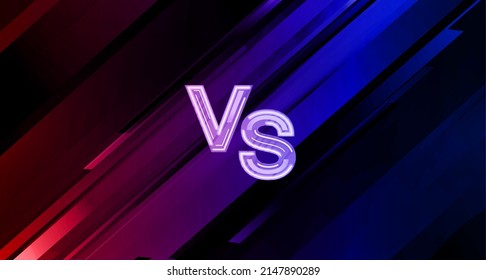 Colorful Versus Battle Banner Fight Cybersport Stock Illustration ...