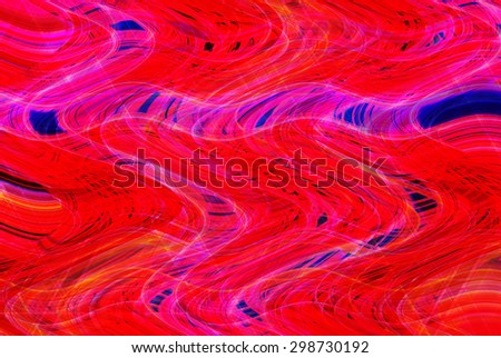 Colorful wavy background created with lines of different thicknesses. Illustration