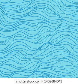 Colorful wavy background. Hand drawn abstract waves. Stripe texture with many lines. Waved pattern
