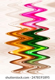 colorful wavy pattern background wallpaper 