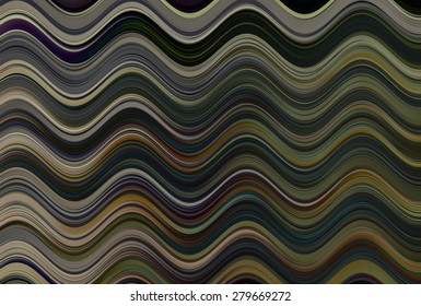 Colorful wavy stripes pattern. Horizontal curvy lines. Illustration.