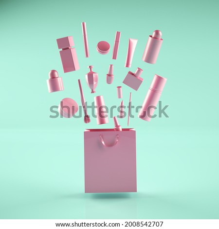 Similar – Image, Stock Photo Set of makeup supplies on table