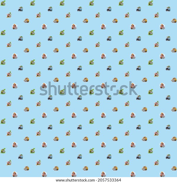 Colorfull cute
cars animation patern design. Seamless pattern for kids decoration,
fashion, textile, ornament.
