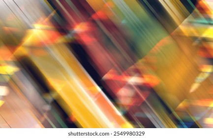 Colorfully blurred lights create a dynamic, artistic motion blur background