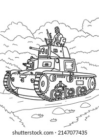 Coloring Book Activity Kids Children Soldiers Stock Illustration ...