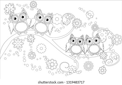 Owl Colouring Pages Images Stock Photos Vectors Shutterstock