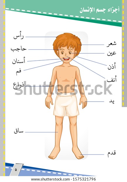 Coloring Book Arabic Letters Children Head Stock Illustration 1575321796