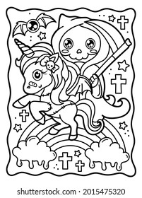 740  Halloween Coloring Pages Unicorn  Free
