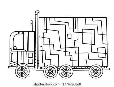 5,023 Truck coloring pages Images, Stock Photos & Vectors | Shutterstock