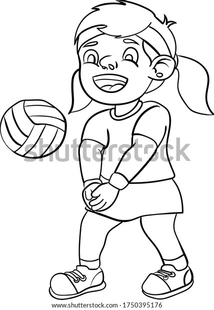 Coloring Book Kid Sport Series Stock Illustration 1750395176