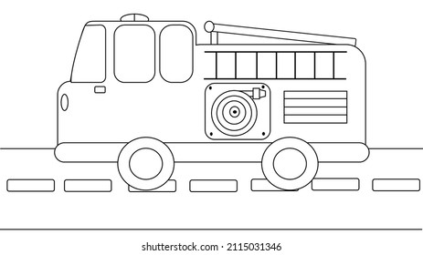 Coloring book for kids  coloring fire truck for childrens  coloring page for happy activity  drawing fire truck for toddler  kids drawing fire truck  children painting  coloring for adult