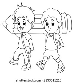 Coloring Book Page Line Art Stock Illustration 2133611215 | Shutterstock