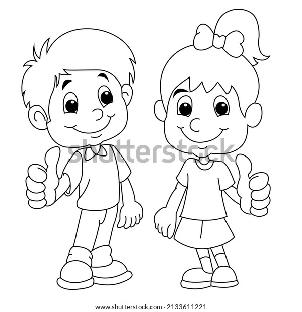 Coloring Book Page Line Art Stock Illustration 2133611221 | Shutterstock