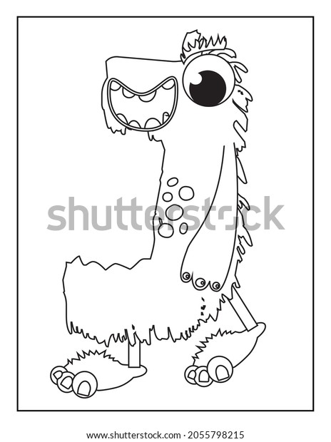 coloring pages of one seven little monsters