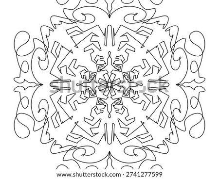 coloring design pattern symmetrical zentangle mandala digital artwork 