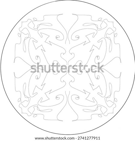 coloring design pattern symmetrical zentangle mandala digital artwork 