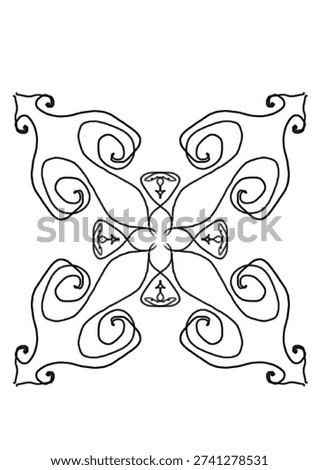coloring design pattern symmetrical zentangle mandala digital artwork 