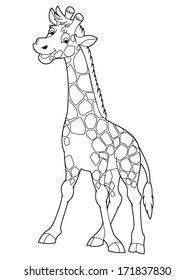 Download Giraffe Coloring Page Images Stock Photos Vectors Shutterstock