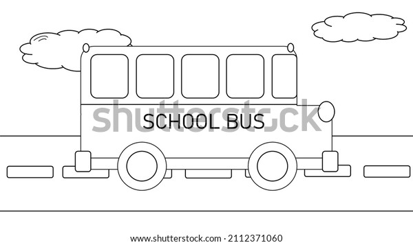 Coloring page for children,\
coloring page for toddler, drawing  school bus for kids, activity\
page for happy coloring, school bus, children painting, coloring\
for adult