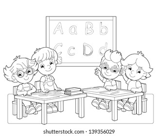 57 Coloring Pages Of Classroom  Latest Free