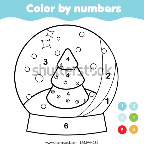 Coloring Page Educational Game Children Color Stock Illustration 1253944381