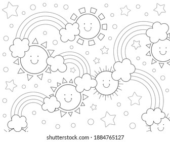 Download Coloring Book Rainbow High Res Stock Images Shutterstock