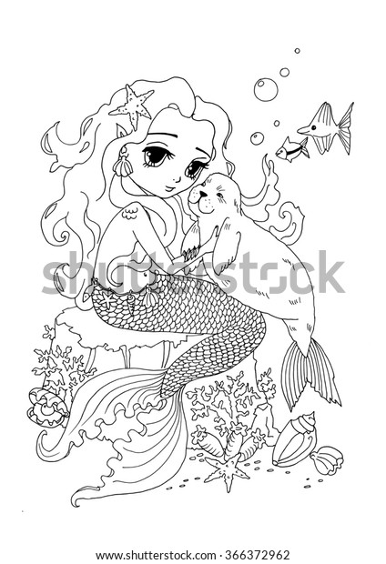 7500 Top Mermaid Cat Coloring Pages  Images