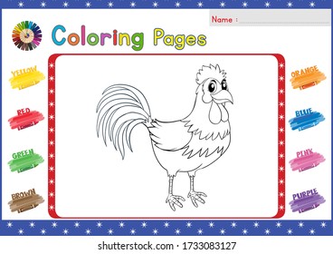 Coloring Page Outline Cartoon Coloring Pages Stock Illustration ...