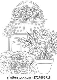 Coloring Pages Coloring Book Adults Amazing Stock Illustration ...