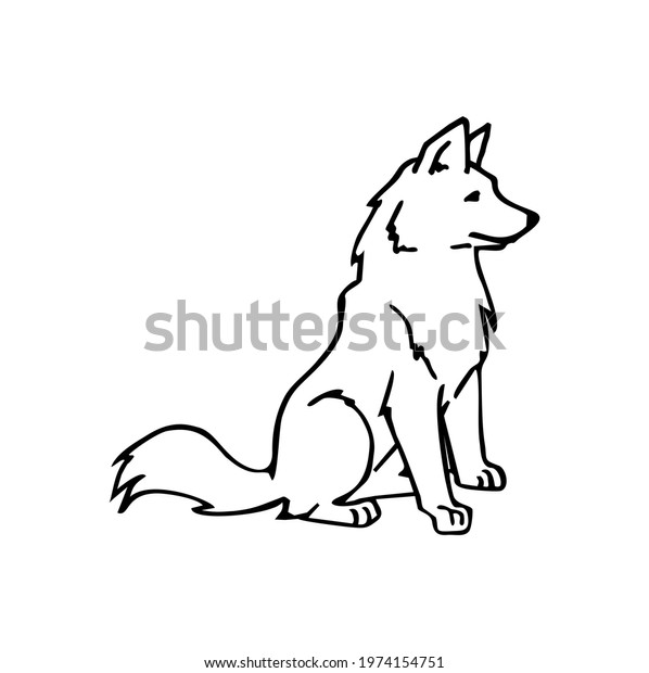 Coloring Wolf Learn Color Animals Drawing Stock Illustration 1974154751 ...