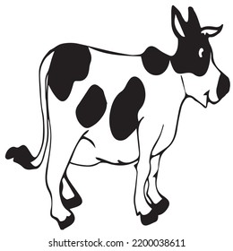 Colorless Cow Drawing Sketch On White Stock Illustration 2200038611 ...