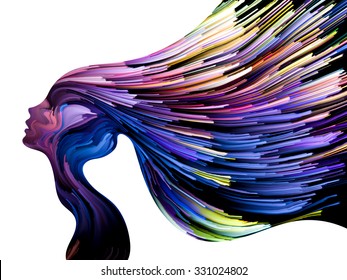 Colors Imagination Series Composition Streaks Color Stock Illustration ...