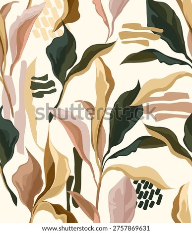 Colors leaf design pattern bacground