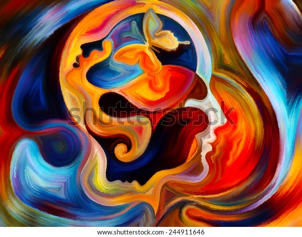 Colors Mind Series Backdrop Composed Elements Stock Illustration 244911646