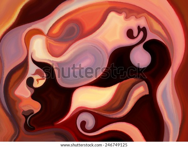 Colors Mind Series Backdrop Elements Human Stock Illustration 246749125